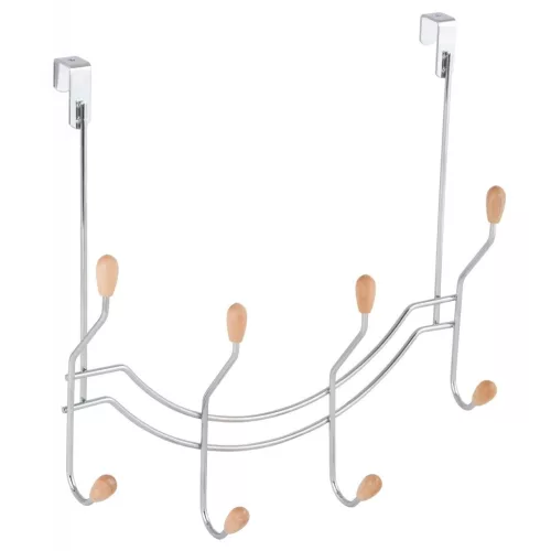 Ajtóakasztó 4 kampóval 20 mm-es felfüggesztéssel krómozott