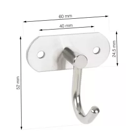 Akasztó 60x245x52mm rozsdamentes acél