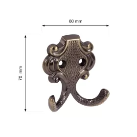 Geel II kabáttartó antik sárgaréz