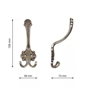 Geel I kabáttartó antik sárgaréz