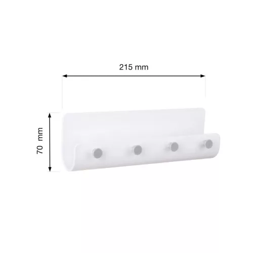 Kulcstartó 215x70mm műanyag fehér