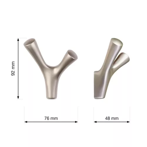 Amioso II kabáttartó matt nikkel