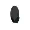 Öntapadós akasztó nagy ovális matt fekete 2 db.