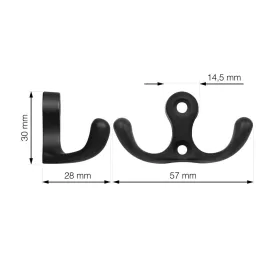 Romero II kabáttartó matt fekete