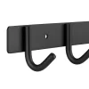 Rozsdamentes acél kabáttartó 4 akasztóval fekete