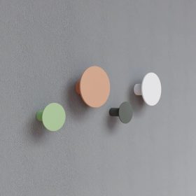 Fali akasztók szett kerek vegyes színek gyanta 4 db.