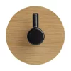 Bambusz kabáttartó 1 akasztóval kerek fekete FSCŽ