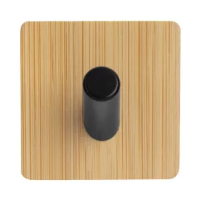   Bambusz kabáttartó 1 akasztóval négyzet alakú fekete FSCŽ