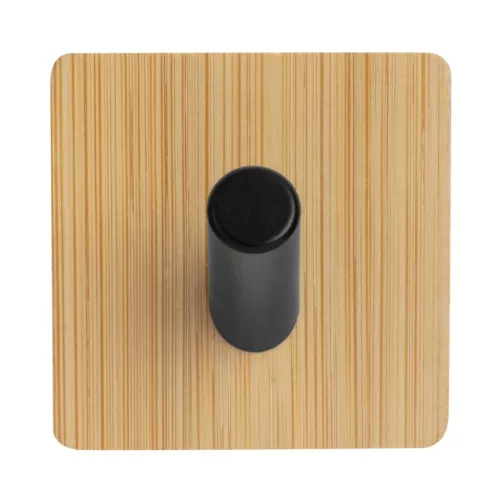 Bambusz kabáttartó 1 akasztóval négyzet alakú fekete FSCŽ