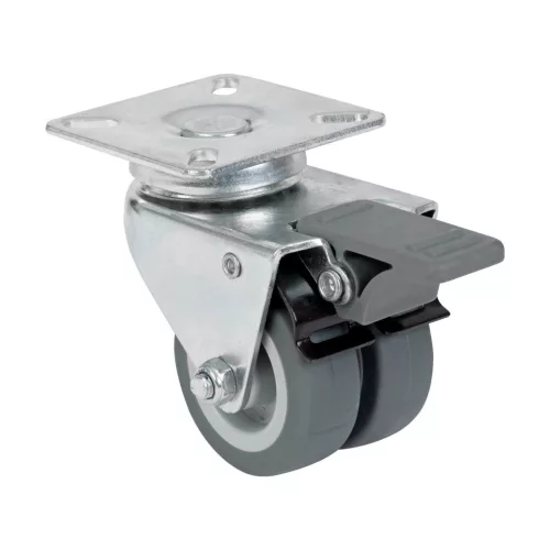 Dupla forgószerkezet fékkel átmérő 50 mm teherbírás 70 kg