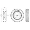 Felfújható kerék átmérő 400 mm tengelyátmérő 12 mm kék teherbírás 150 kg