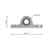 Fix tengelyrögzítés furat 12 mm átmérőjű tengelyekhez