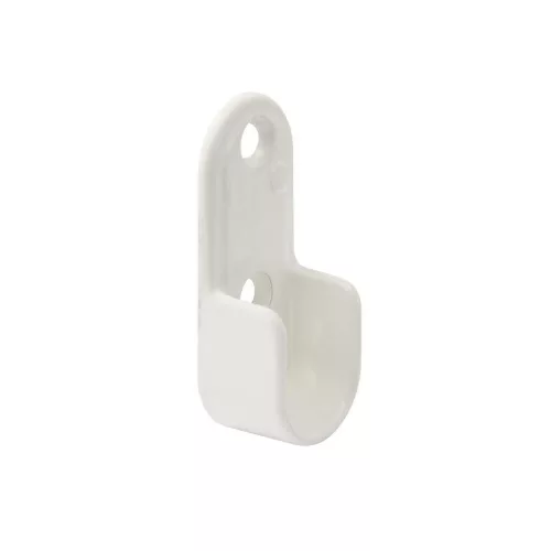 Ovális ruhaakasztó rúdtartó 30x15mm fehér 2 db.
