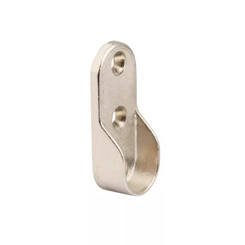 Ovális ruhaakasztó rúdtartó 30x15mm 3 rögzítőfurattal horganyzott 2 db.