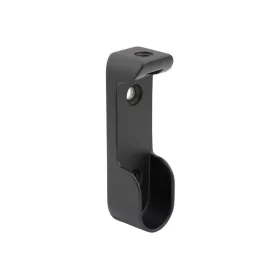 Ovális ruhaakasztó rúdtartó 30x15mm fekete nikkel 2 db.