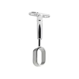  Ovális ruhaakasztó rúdtartó 30x15mm végigfutó / állítható króm