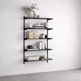 Fali polc szett SINGLE, 1500x830 fekete