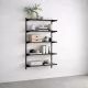 Fali polc szett SINGLE, 1500x830 fekete