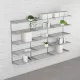 Falra szerelhető polcrendszer TRIPLE, 1500x2430 mm, ezüst