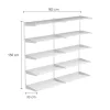 Fali polcrendszer DOUBLE, 1500x1630 mm, fehér