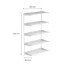 Falra szerelhető polcrendszer SINGLE, 1500x830 mm, fehér