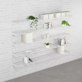 Falra szerelhető polcrendszer TRIPLE, 1500x2430 mm, fehér