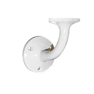 Handlaufhalterung, gerade Basis, weiß.