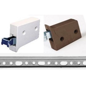 Suspension rail for furniture hangers 2M. Galvanized steel