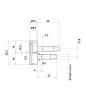 Window Hinge Screw-in. 13Mm White Hook Ball Otlav 055/13