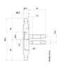 Window Hinge Screw-in. 13Mm Decorative Brown 905/13 Ac
