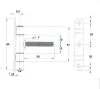 Hinge Bolted. White Galvanized Lf 13