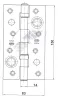 Door Hinge 150*82*3 Copper Bearing 5498 Amig 570
