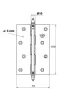 Door Hinge 100*70*3 1004 Copper 3010 Spanish Amig