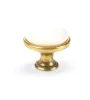 Mâner de mobilier din porțelan alb/alamă Gipa 30 mm 309013