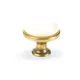Mâner de mobilier din porțelan alb/alamă Gipa 30 mm 309013