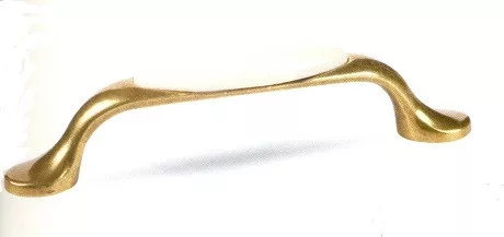 Furniture Handle Porcelain White/Brass Gipa 96Mm 309009