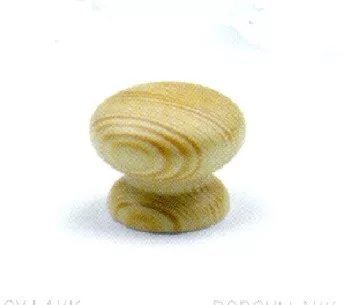 Mâner de mobilier din lemn de pin 38 mm 09410 lăcuit