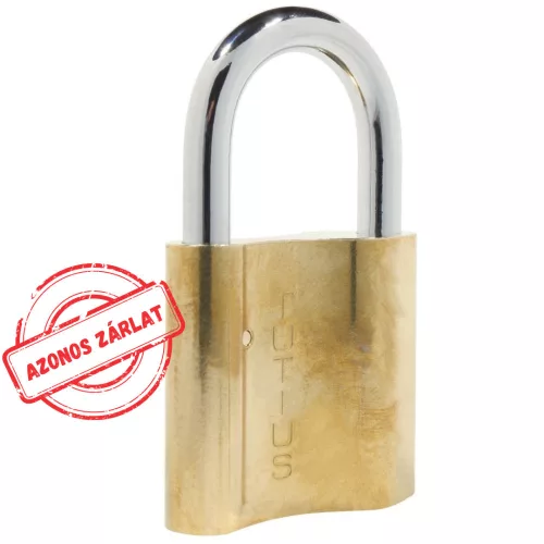 Lacăt identic 2048/55 tip "I" din cupru anodizat. Tutius fără cheie.