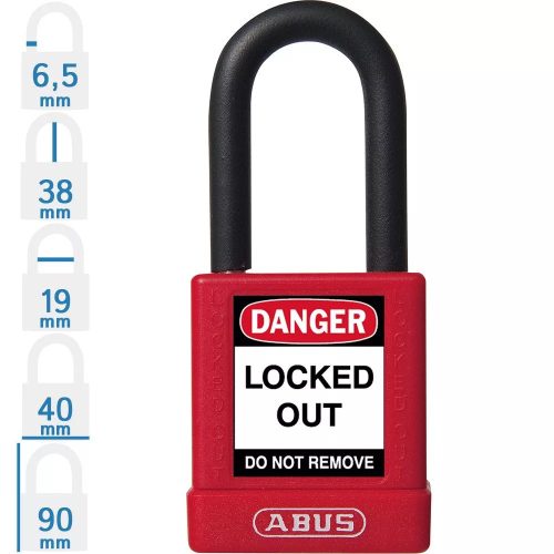 MUNKAVÉDELMI KIZÁRÓ LAKAT 74/40 PIROS ABUS LOTO