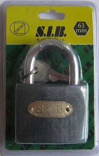 Vorhängeschloss 63 mm 366 lackierte chinesische Sib-Blister