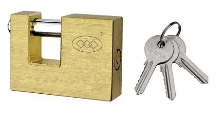 Lacăt drept cu zăvor. Cupru 60 mm 3K. Ambalaj blister Bx960