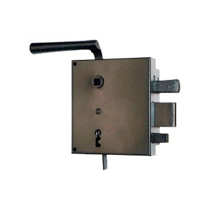 Torschloss zum Annageln Norm. 2K. Links Elzett 3425