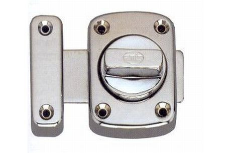 Toilettenschloss mit Knopf 388/40 Chrom 40*55Mm Amig