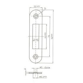 Schließblech für Fallenschloss Mp Zb 50