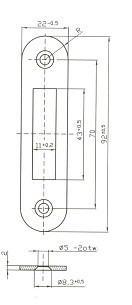 Schließblech für Fallenschloss Mp Zb 50