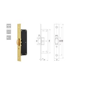 Rolă amortizor ușă cromată. 160*37mm Anbo 1255B