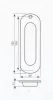 Încuietoare ovală pentru ușă glisantă 120*40 mm R.M. Fh204