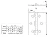 Door hinge 60*40*2.0Mm R.M. Sh1002