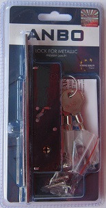 Portalschlosshaken 3 cm 3-poliger Schlüssel Anbo1684Ch Blisterpackung