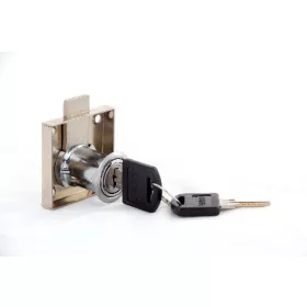   Cylinder Furniture Lock Set 25Mm Chrome Metal Key Anbo Cl 101